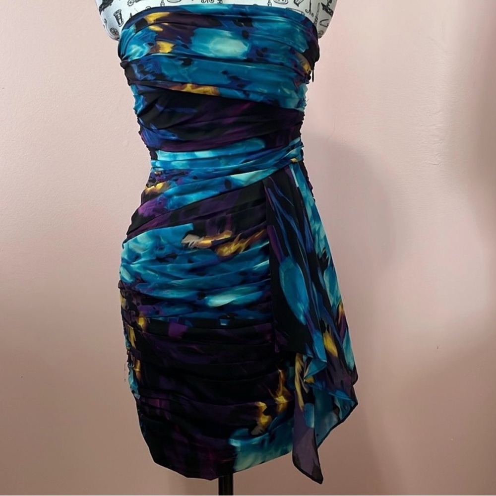 Bebe Strapless Ruched Dress